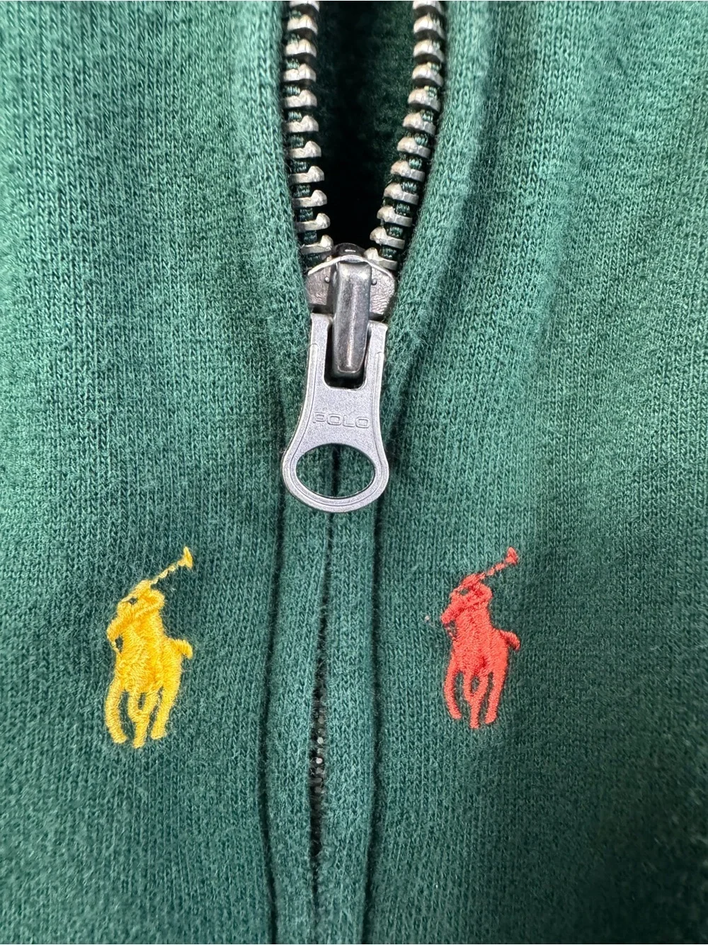 Polo Ralph Lauren Green Fleece Jogger Sweater Set with Colorful Pony Logos, XL